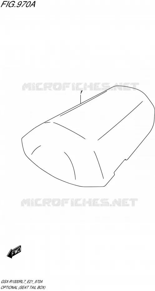 OPTIONSL (SEAT TAIL BOX) (GSX-R1000RL7 E21) Suzuki MOTO 1000 GSX-R 2017  GSX-R1000RL7 / GSX-R1000RZL7 E21