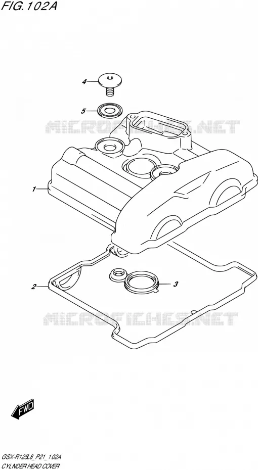 CYLINDER HEAD COVER Suzuki MOTO 125 GSX-R 2018  GSX-R125L8 P21