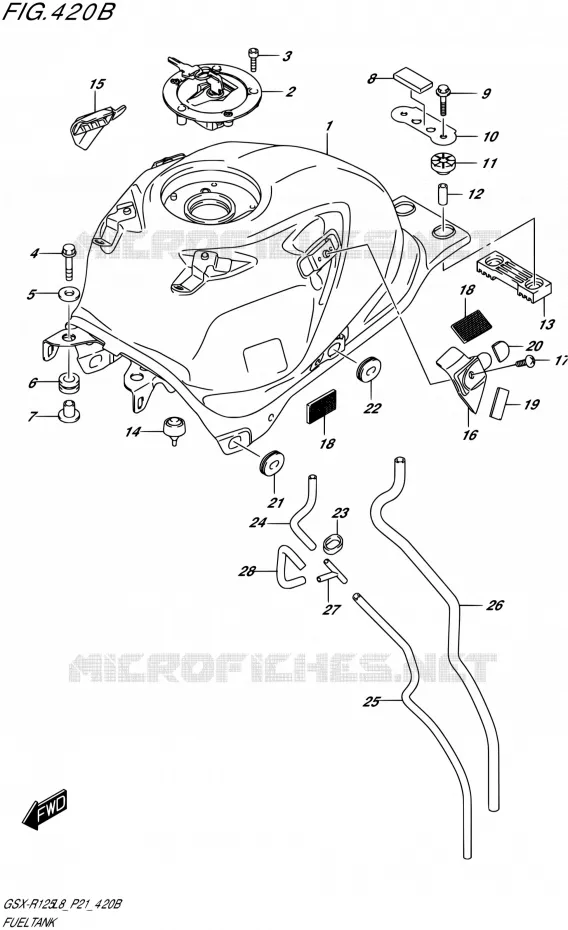 FUEL TANK ESS (GSX-R125RLX) Suzuki MOTO 125 GSX-R 2018  GSX-R125L8 P21