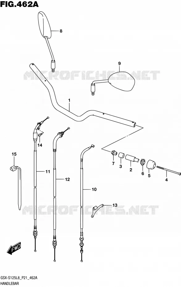 HANDLEBAR Suzuki MOTO 125 GSX-S 2018  GSX-S125L8 P21