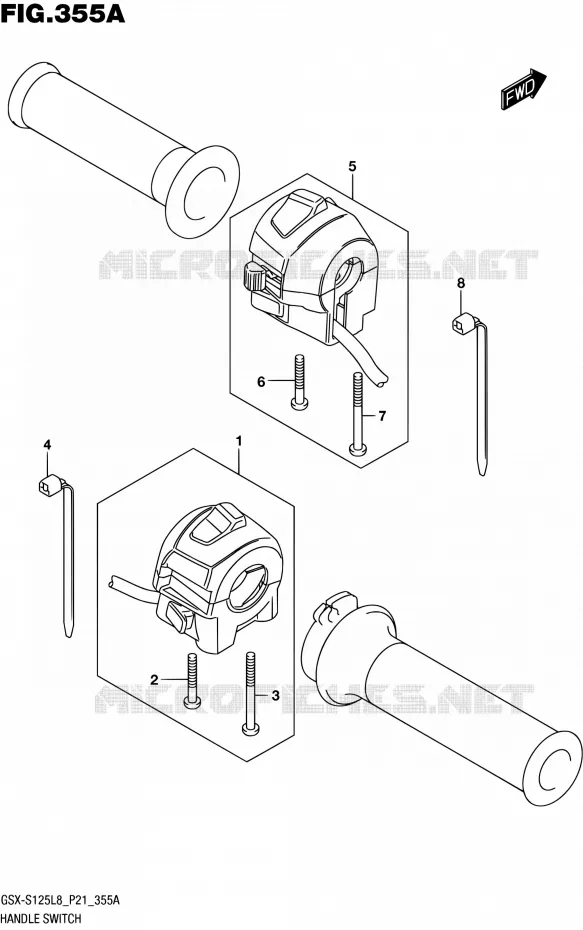 SWITCHES Suzuki MOTO 125 GSX-S 2018  GSX-S125L8 P21