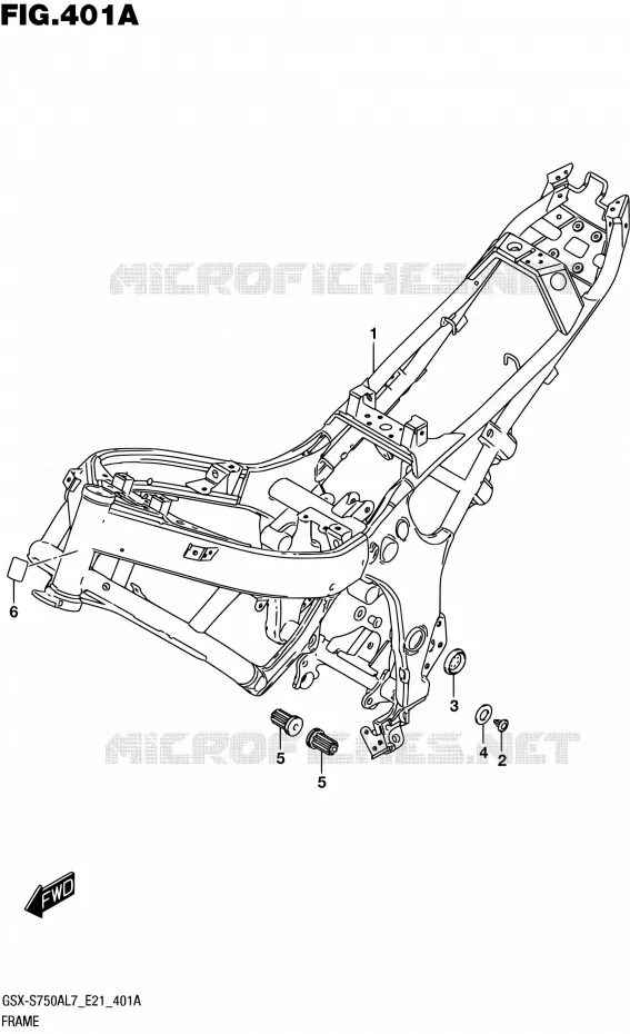 FRAME Suzuki MOTO 750 GSX-S 2017  GSX-S750AL7 E21