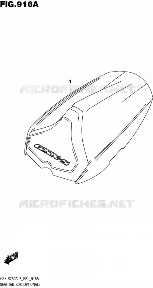 SEAT COWL BOX (OPTIONAL) Suzuki MOTO 750 GSX-S 2017  GSX-S750AL7 E21