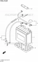BATTERY for Suzuki KINGQUAD 500 2018