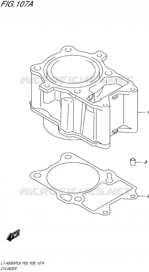 CYLINDER Suzuki QUAD 500 KINGQUAD 2018  LT-A500XP L8 (P03)