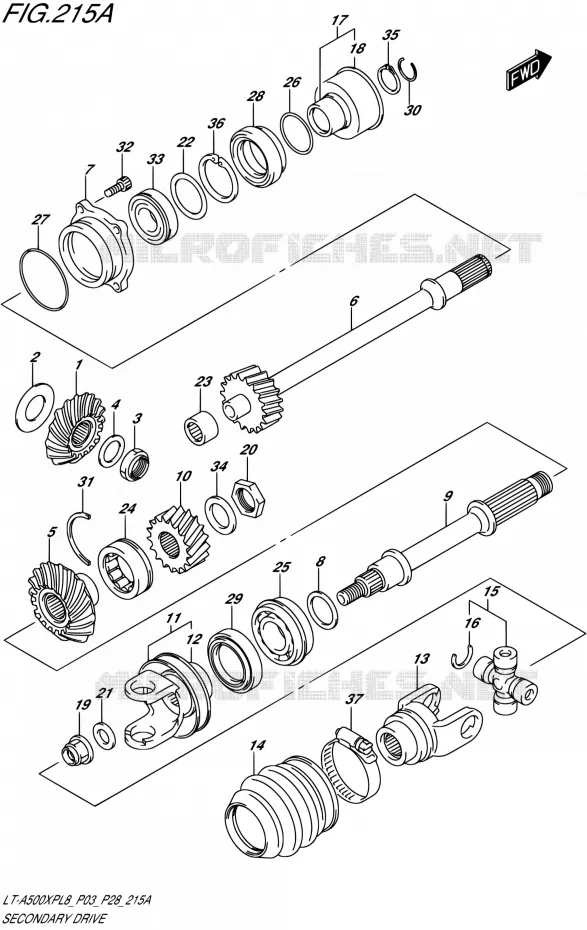 DRIVESHAFT Suzuki QUAD 500 KINGQUAD 2018  LT-A500XP L8 (P03)
