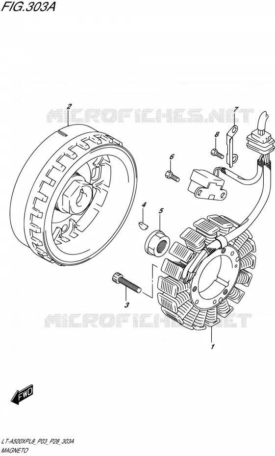 IGNITION Suzuki QUAD 500 KINGQUAD 2018  LT-A500XP L8 (P03)