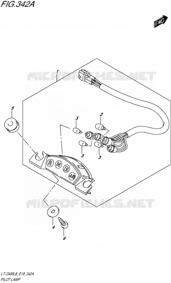 PILOT LAMPS Suzuki QUAD 400 QUADSPORT 2018  LT-Z400L8 E19
