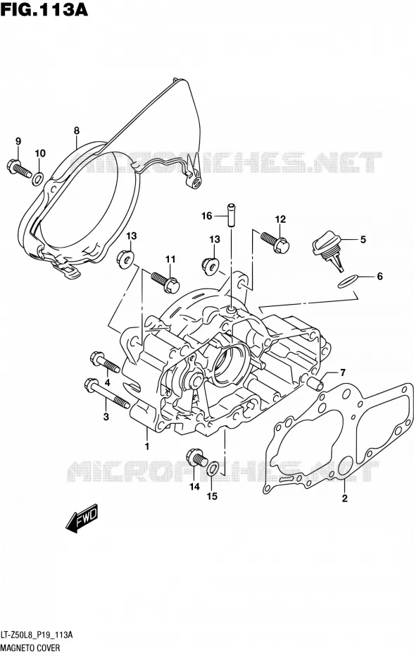 MAGNETO COVER Suzuki QUAD 50 QUADSPORT 2018  LT-Z50L8 P19