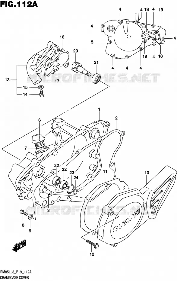 CASING Suzuki MOTO 85 RM 2018  RM85LL8 P19