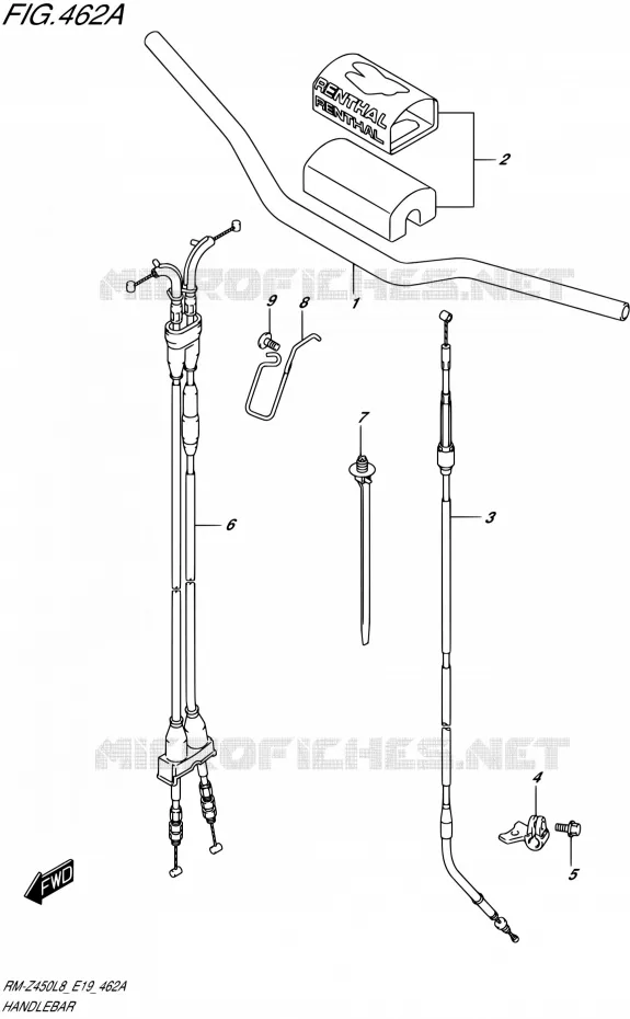 HANDLEBAR Suzuki MOTO 450 RM-Z 2019  RM-Z450 L9 (E19)