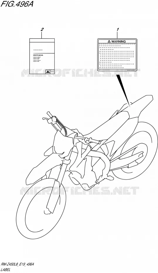 LABEL Suzuki MOTO 450 RM-Z 2018  RM-Z450L8 E19