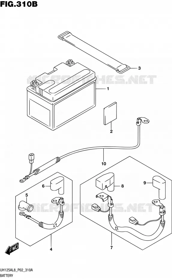 BATTERY Suzuki SCOOTER 125 BURGMAN 2018  UH125AL8 P02
