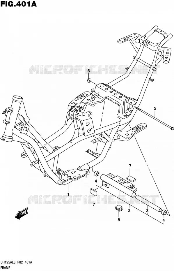 FRAME Suzuki SCOOTER 125 BURGMAN 2018  UH125AL8 P02