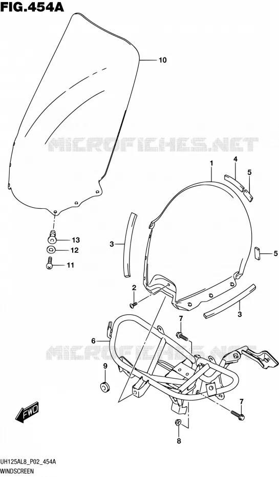 WINDSCREEN Suzuki SCOOTER 125 BURGMAN 2018  UH125AL8 P02