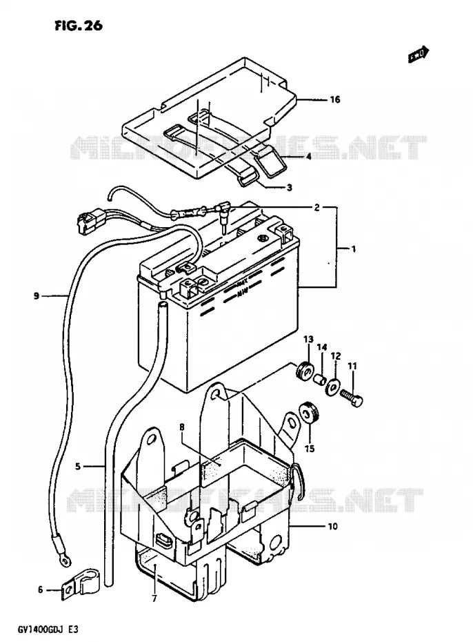BATTERY Suzuki MOTO 1400 CAVALCADE 1986  GV1400GDG(G/H/J)