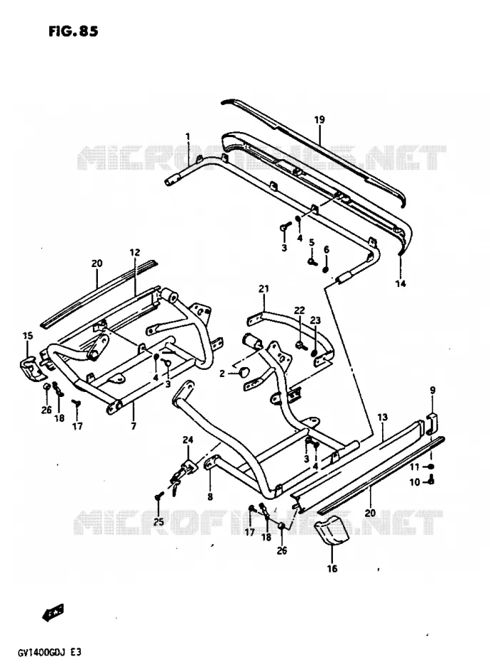 BUMPER NO.1 Suzuki MOTO 1400 CAVALCADE 1987  GV1400GTH(G/H/J)