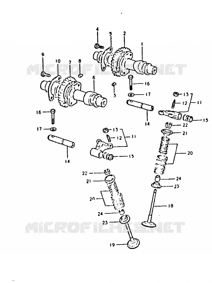 CAM SHAFT - VALVE Suzuki MOTO 400 GSX 1996  GSX400ST(T/X)