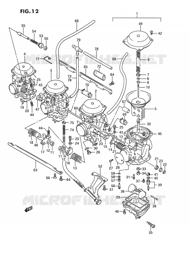 CARBURETOR Suzuki MOTO 1100 GSX-F 1991  GSX1100FM(E2)
