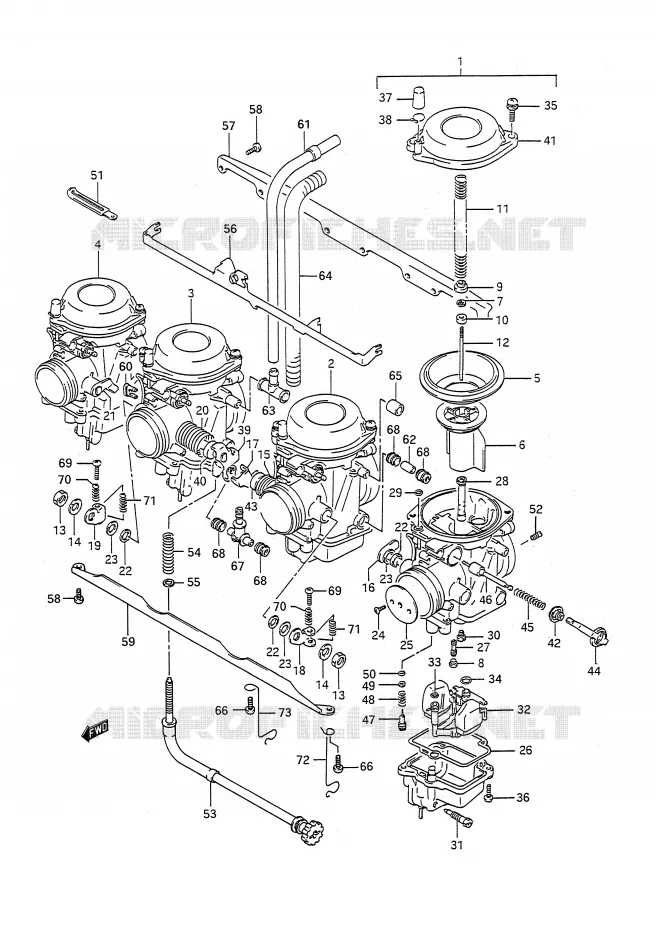 CARBURETOR Suzuki MOTO 400 BANDIT-N 1993  GSF400P(E28)