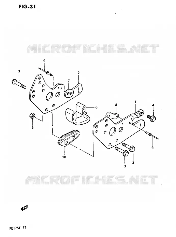 CHAIN GUIDE Suzuki MOTO 175 PE 1984  PE175E