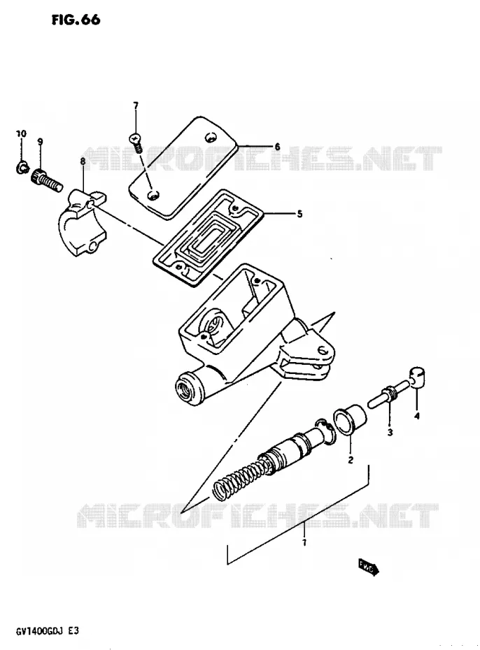 CLUTCH MASTER CYLINDER Suzuki MOTO 1400 CAVALCADE 1987  GV1400GTH(G/H/J)