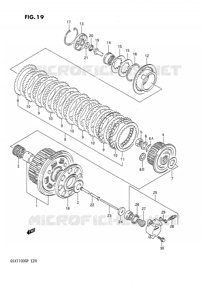 CLUTCH Suzuki MOTO 1100 GSX-G 1993  GSX1100GP(E28)