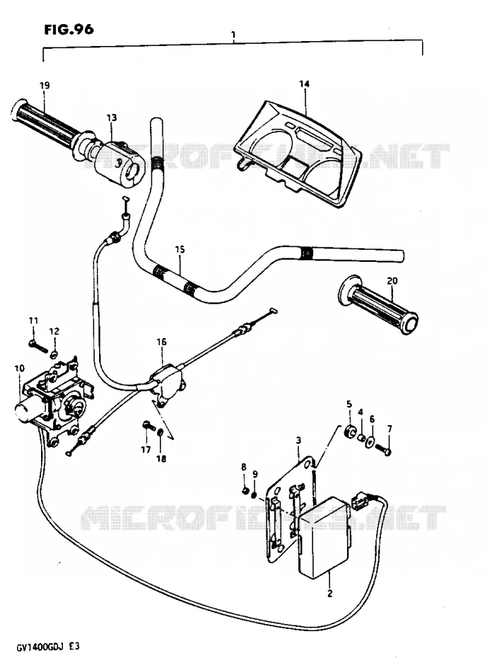 CRUISE CONTROL KIT GV1400GTG OPTIONAL Suzuki MOTO 1400 CAVALCADE 1987  GV1400GCH(G/H/J)