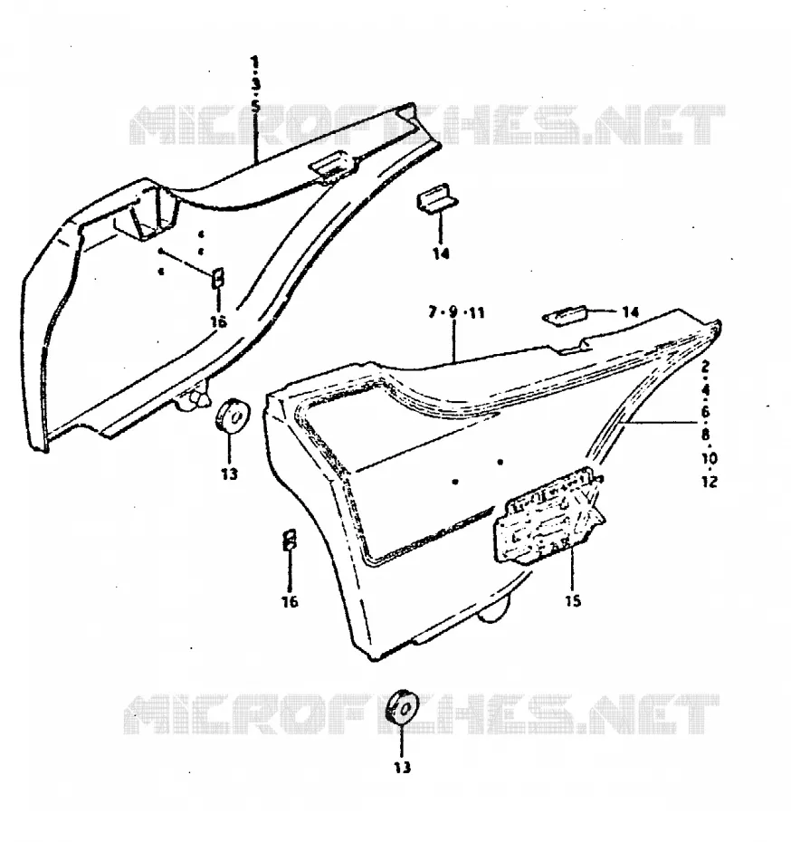FAIRING (MODEL T : 24L) Suzuki MOTO 750 GSX 1980  GSX750T(T/X)