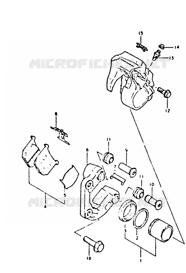FRONT CALIPER Suzuki MOTO 400 GSX 1996  GSX400ST(T/X)