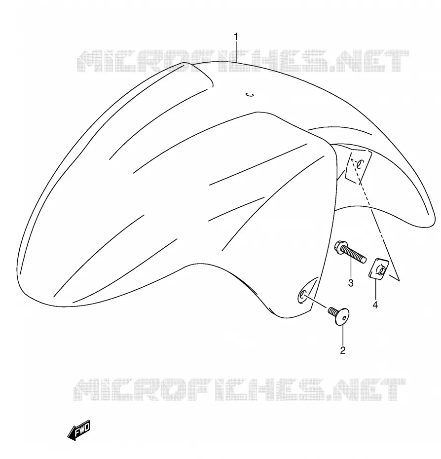 FRONT FENDER (MODEL K3) Suzuki MOTO 600 GSX-F 2003  GSX600FK3(E2)