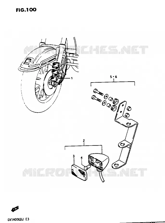 FRONT MARKER LAMP SET OPTIONAL Suzuki MOTO 1400 CAVALCADE 1987  GV1400GCH(G/H/J)