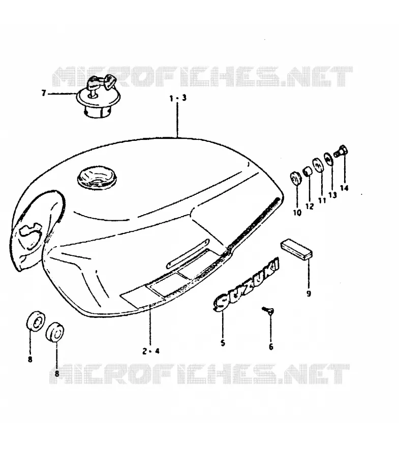 FUEL TANK (GSX400SX) Suzuki MOTO 400 GSX 1981  GSX400EX(T/X)