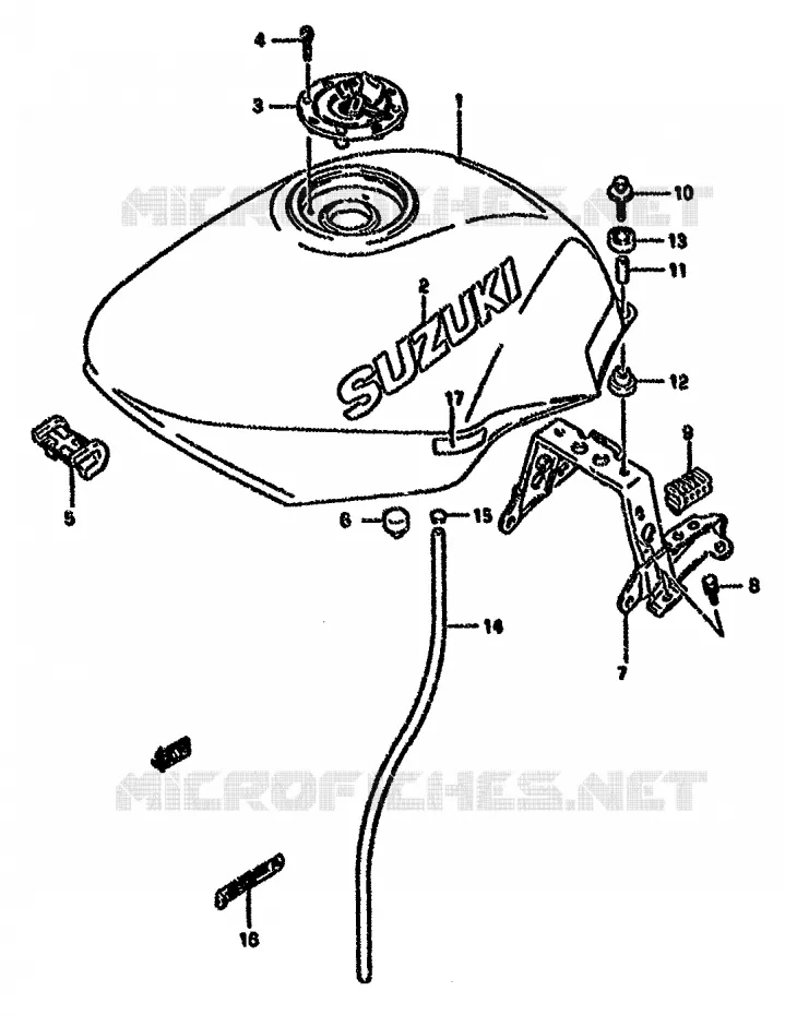 FUEL TANK (MODEL T) Suzuki MOTO 750 GSX-F 1990  GSX750FSKL(K-T)
