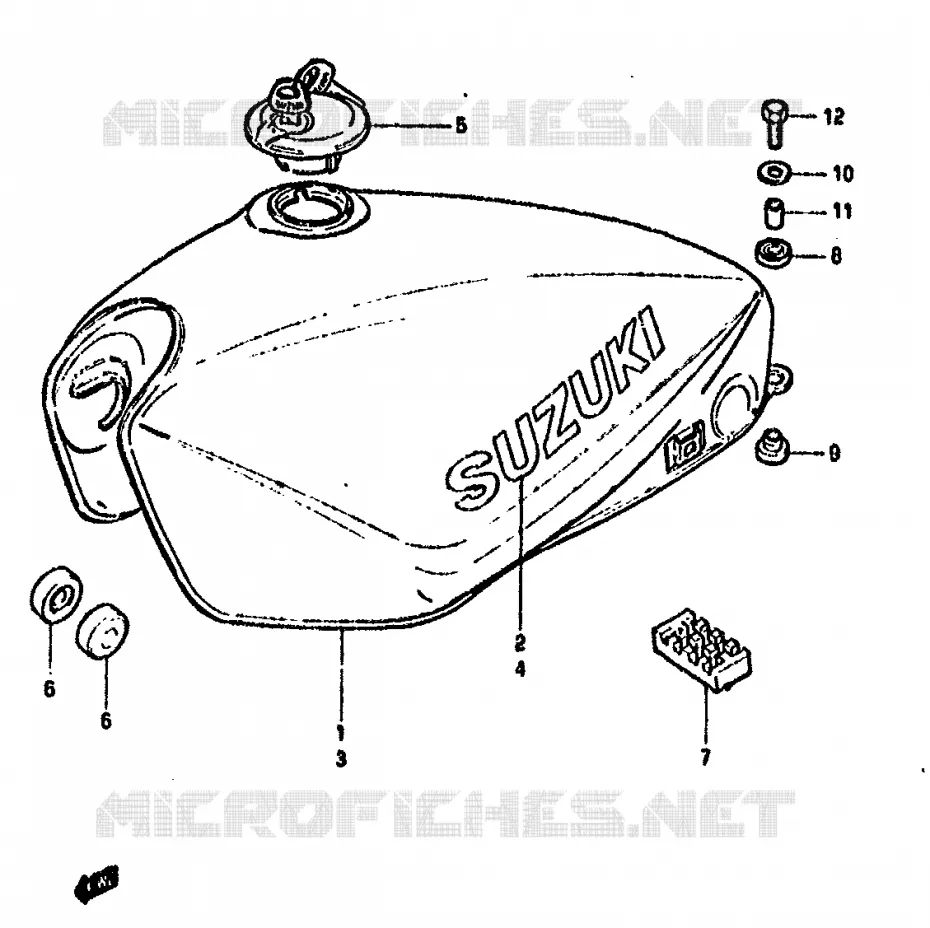 FUEL TANK Suzuki MOTO 750 GSX-S 1982  GSX750SZ