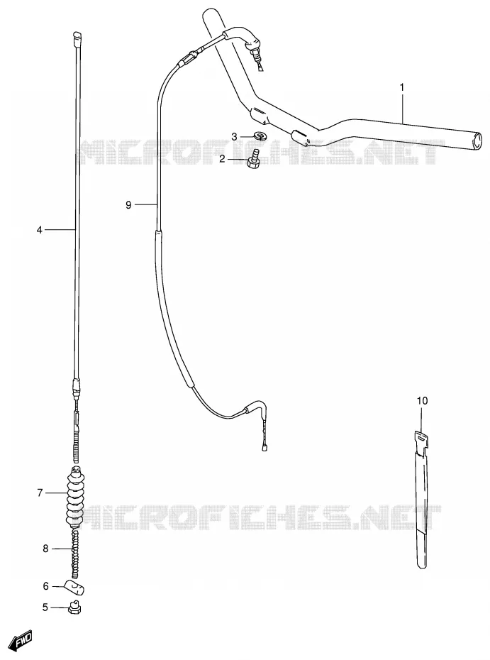 HANDLEBAR - CABLE Suzuki MOTO 50 JR 1999  JR50X(P3/P28)