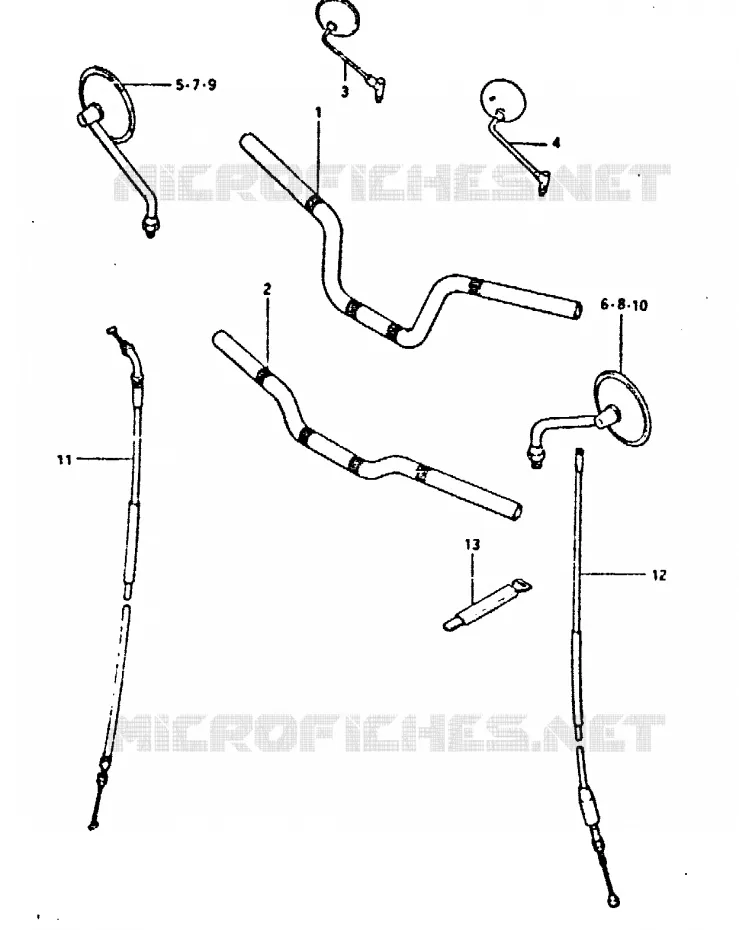 HANDLEBAR (GSX400ET, GSX400EX) Suzuki MOTO 400 GSX 1996  GSX400ST(T/X)