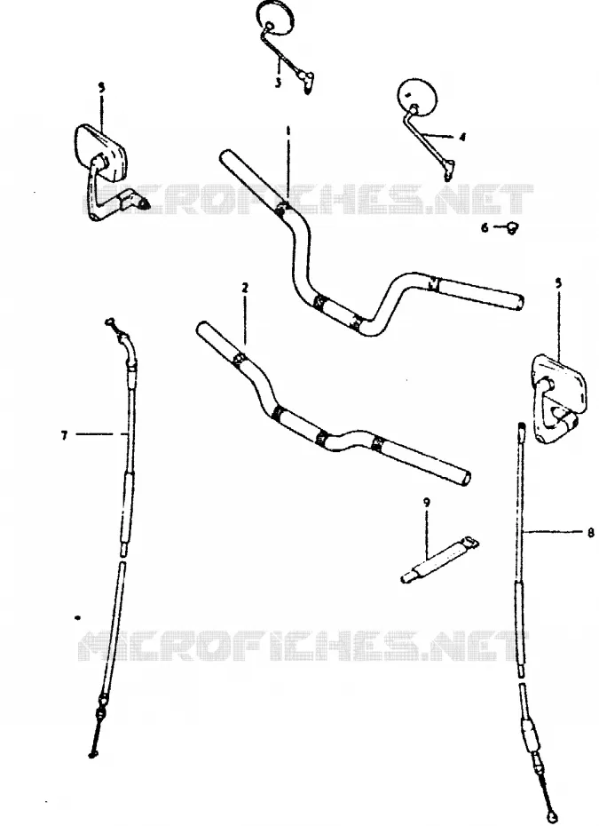 HANDLEBAR (GSX400ST, GSX400SX) Suzuki MOTO 400 GSX 1981  GSX400EX(T/X)