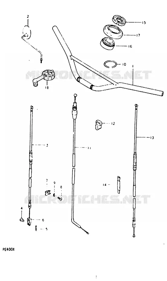 HANDLEBAR Suzuki MOTO 400 PE 1996  PE400T(T/X)
