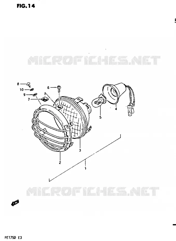 HEADLIGHT Suzuki MOTO 175 PE 1983  PE175D(Z/D)