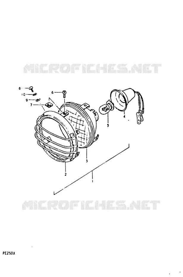 HEADLIGHT Suzuki MOTO 250 PE 1981  PE250X(T/X)