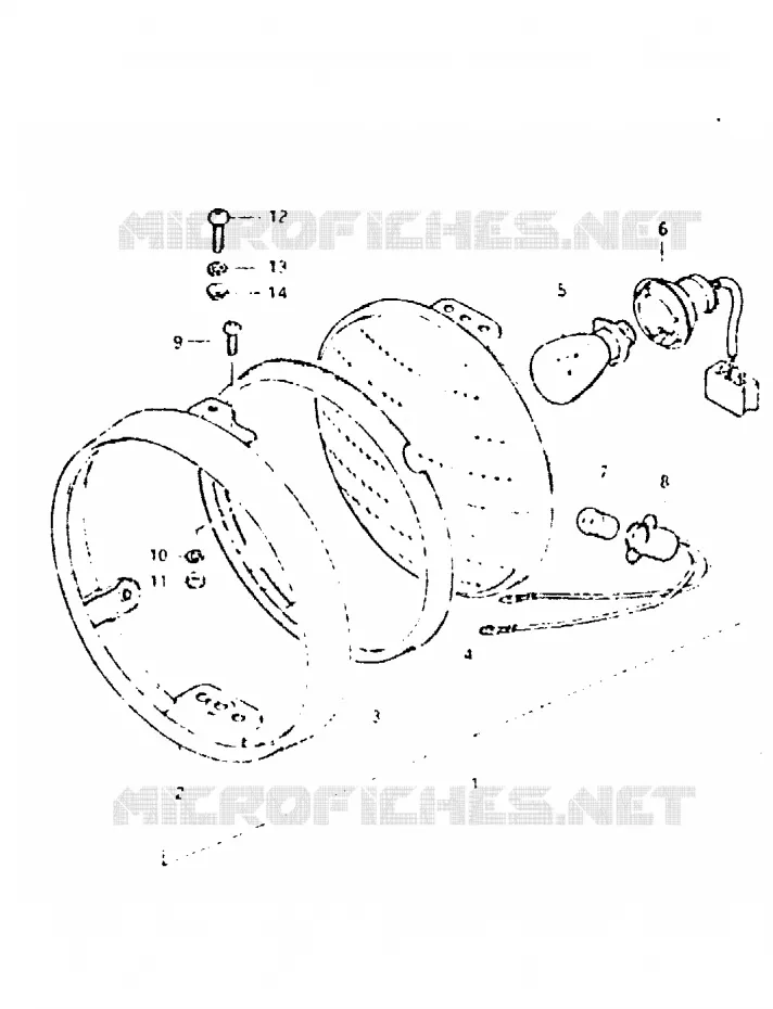 HEADLIGHT Suzuki MOTO 400 GSX 1981  GSX400TX