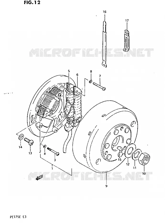 IGNITION Suzuki MOTO 175 PE 1984  PE175E