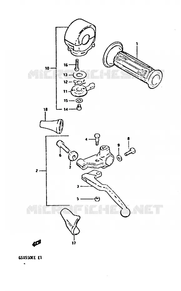 LEFT SWITCH - HANDGRIP (GSX550ED/EE) Suzuki MOTO 550 GSX-E 1984  GSX550ESE(E1)