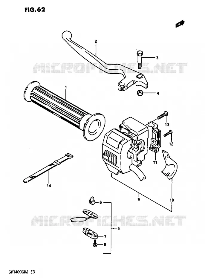 LEFT SWITCH - HANDGRIP Suzuki MOTO 1400 CAVALCADE 1988  GV1400GDJ(G/H/J)
