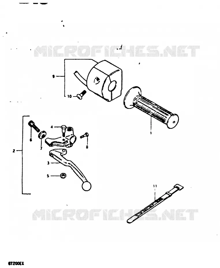 LEFT SWITCH - HANDGRIP Suzuki MOTO 200 GT 1999  GT200EX(X)