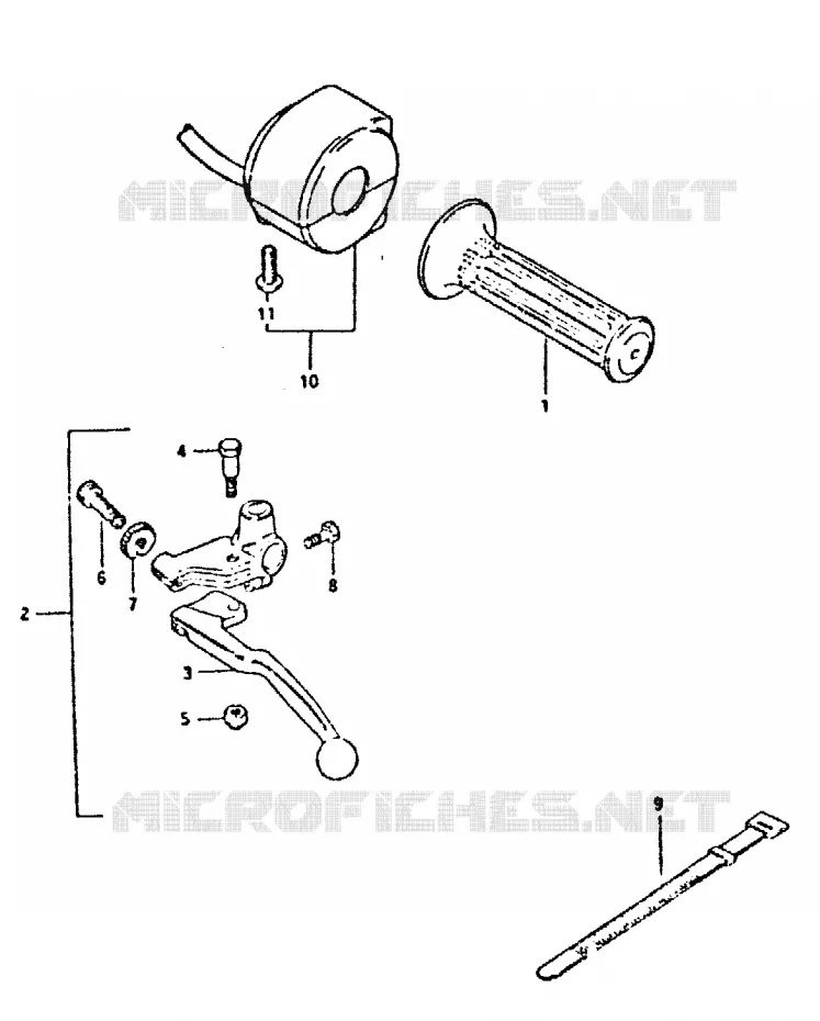 LEFT SWITCH - HANDGRIP Suzuki MOTO 400 GSX 1980  GSX400SX(T/X)