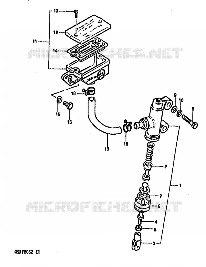 MASTER CYLINDER Suzuki MOTO 750 GSX-S 1982  GSX750SZ