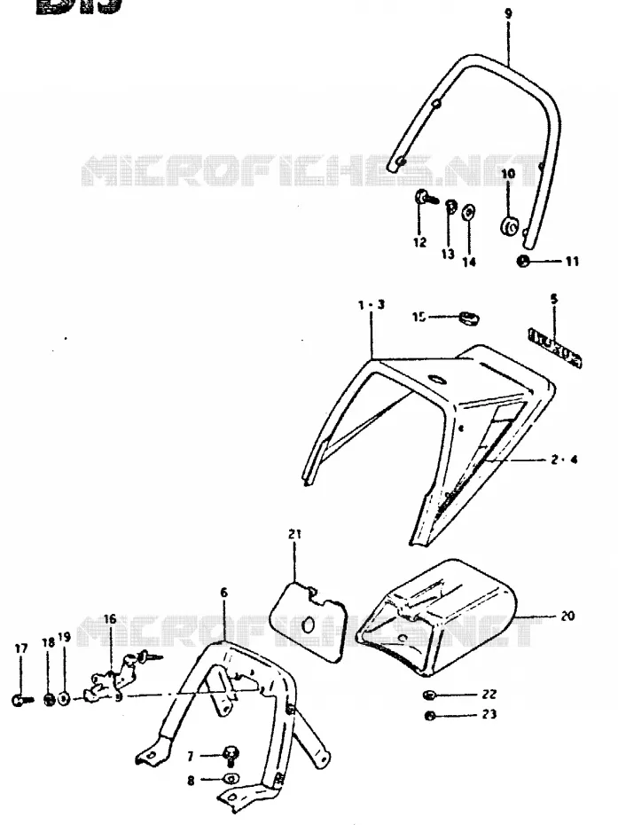 REAR FAIRING - SEAT COWL (GSX400SX) Suzuki MOTO 400 GSX 1981  GSX400EX(T/X)