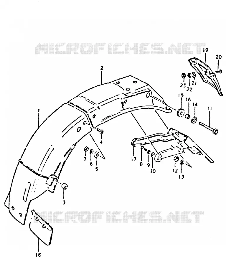 REAR FENDER Suzuki MOTO 400 GSX 1981  GSX400SX(T/X)